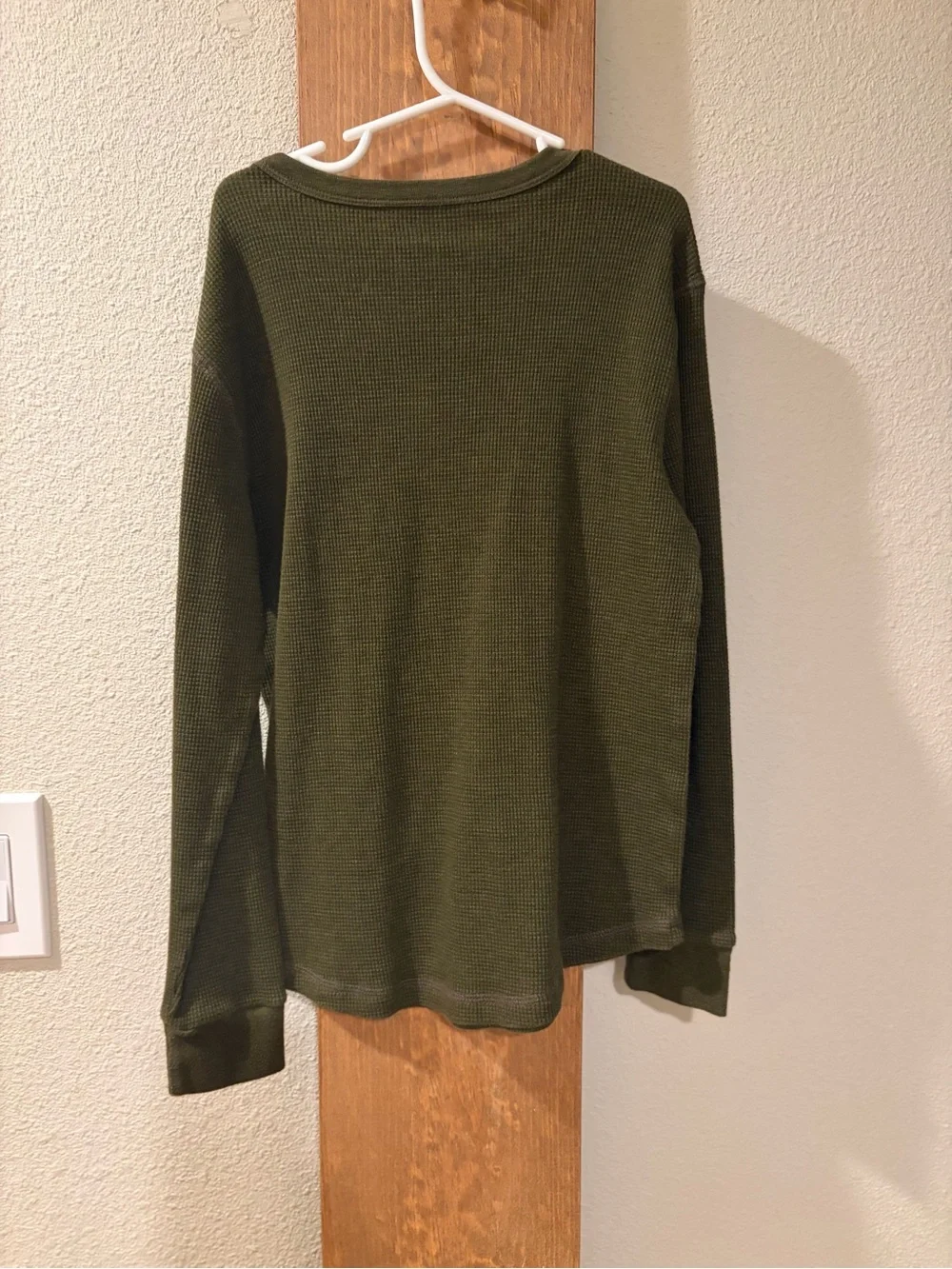 Old Navy Olive Green Long Sleeve Waffle Tee